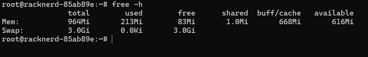 验证 Swap 扩容结果